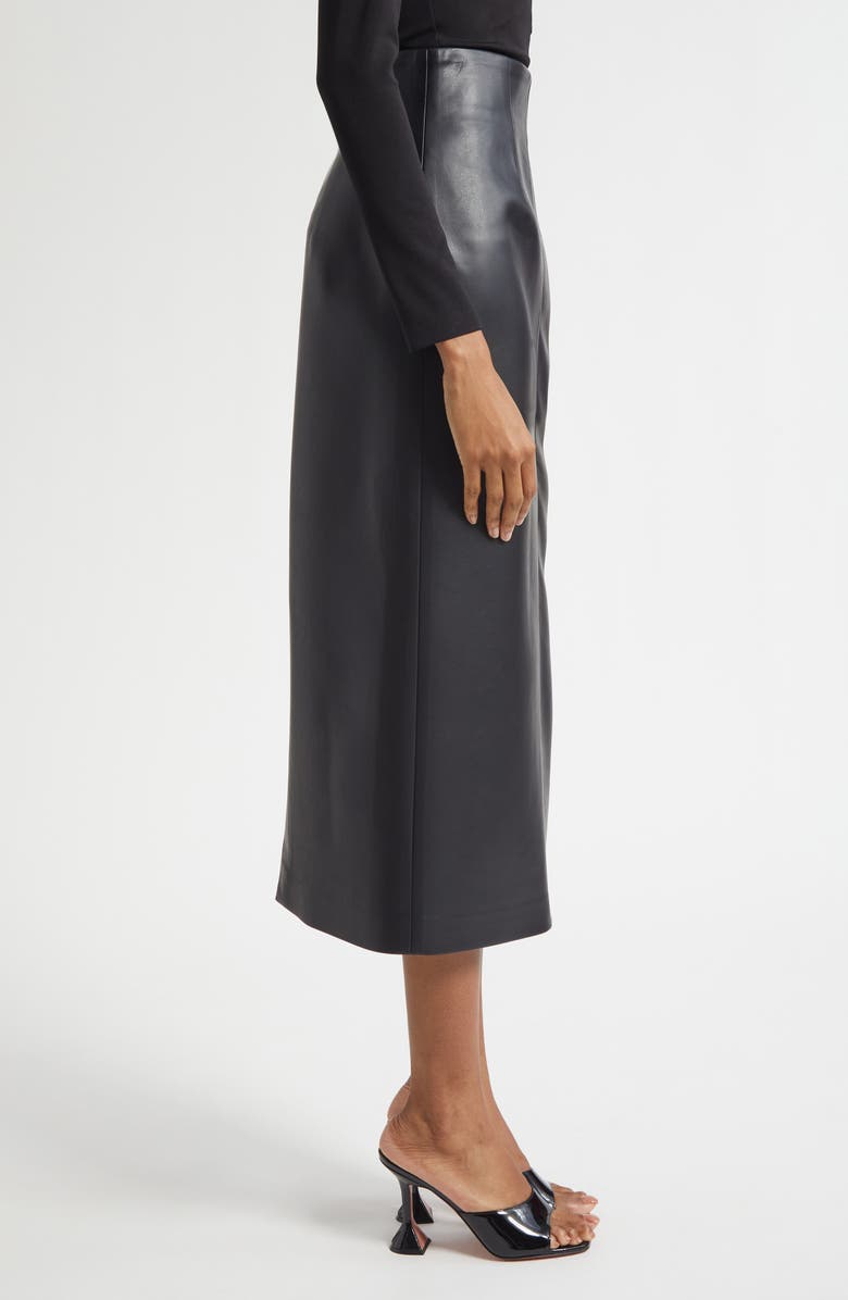 ISRAELLA KOBLA Suraya Leather Midi Skirt, Alternate, color, Black