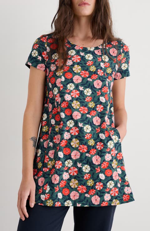Floral Cotton Jersey Tunic