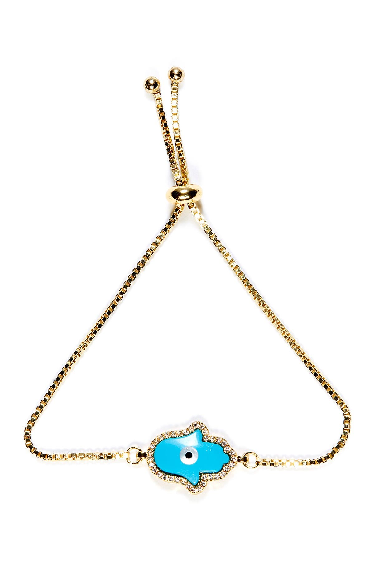 EYE CANDY LOS ANGELES Protection Hamsa CZ Tie Bracelet (Women ...