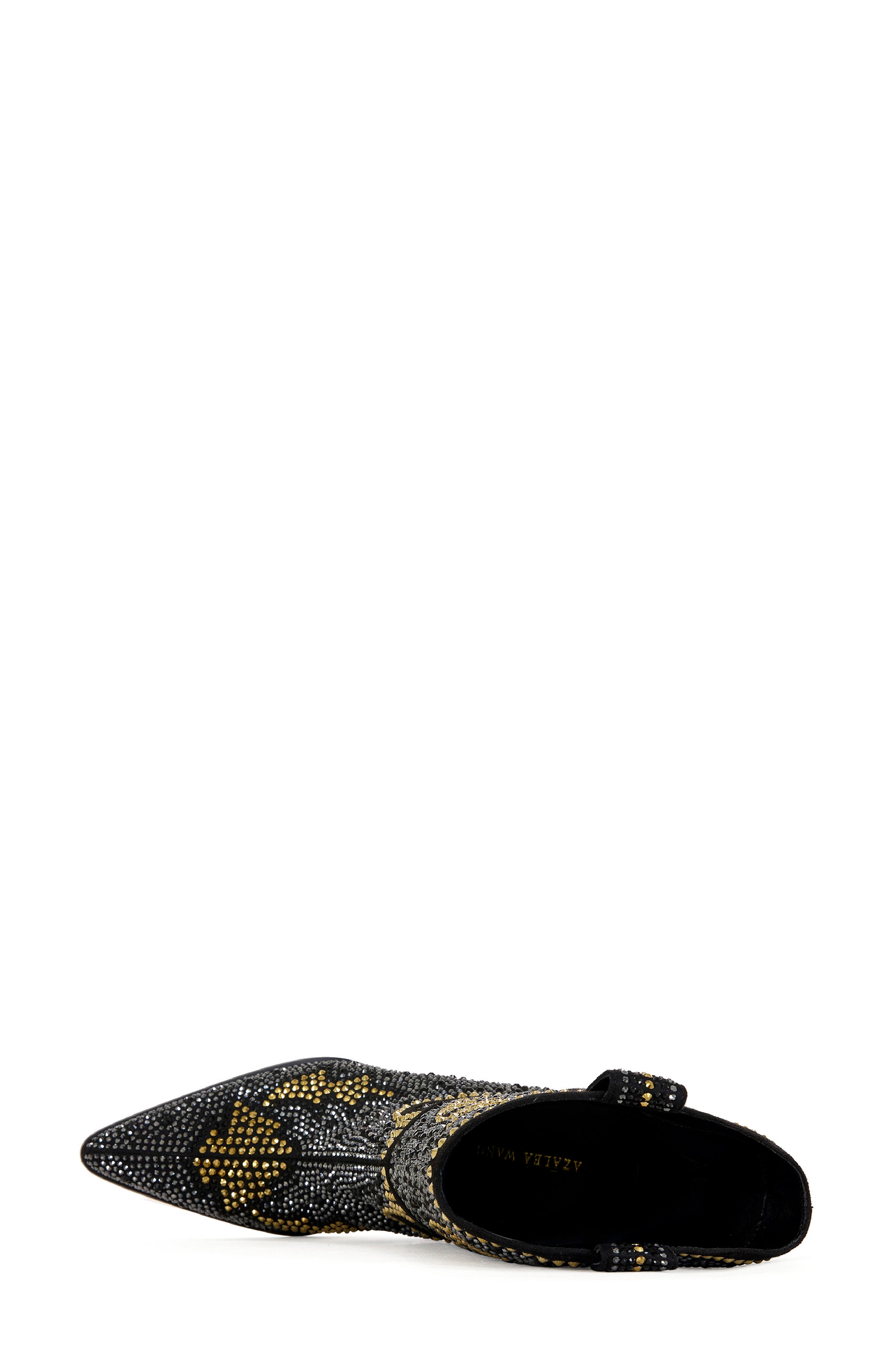 AZALEA WANG Scott Pointed Toe Western Boot, Alternate, color, Black