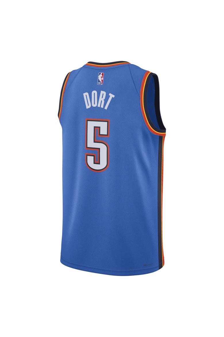 Unisex Nike Luguentz Dort Blue Oklahoma City Thunder Swingman Player Jersey - Icon Edition, Alternate, color, Blue