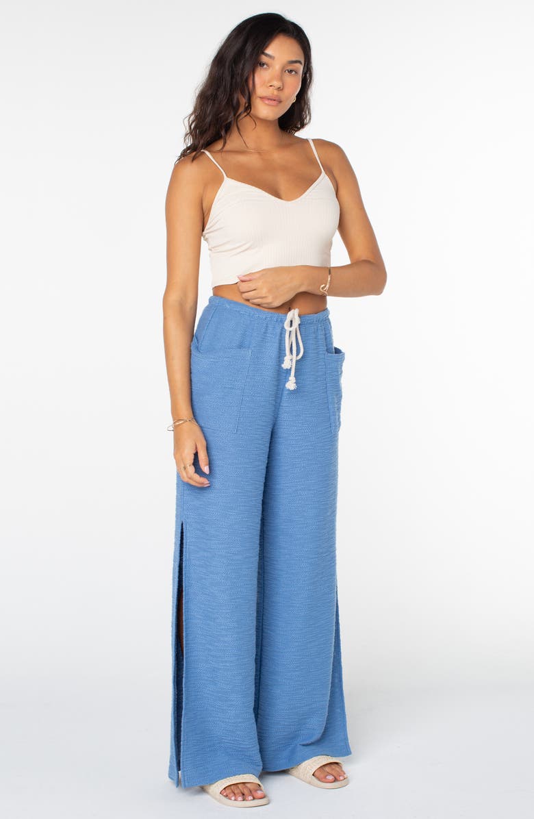 Roxy Beach Breeze Split Hem Pants, Alternate, color, Riviera