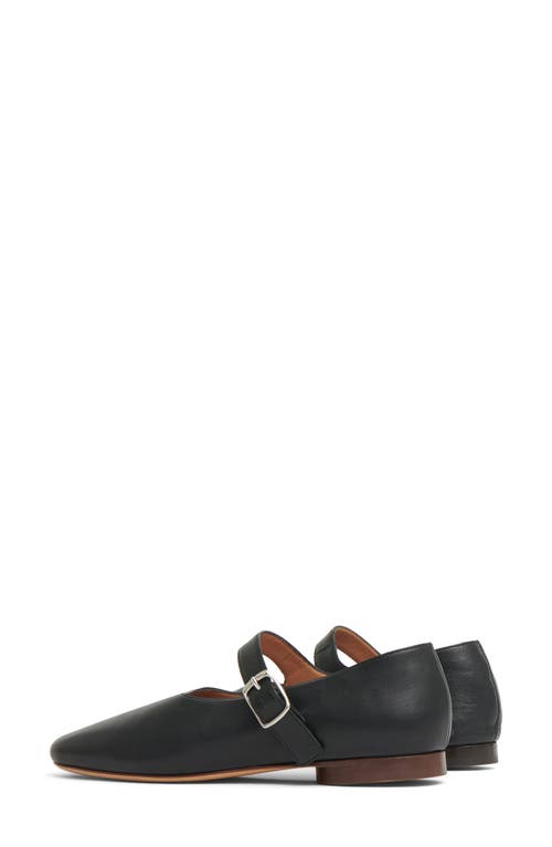 Shop Mansur Gavriel Glove Mary Jane Flat In Black