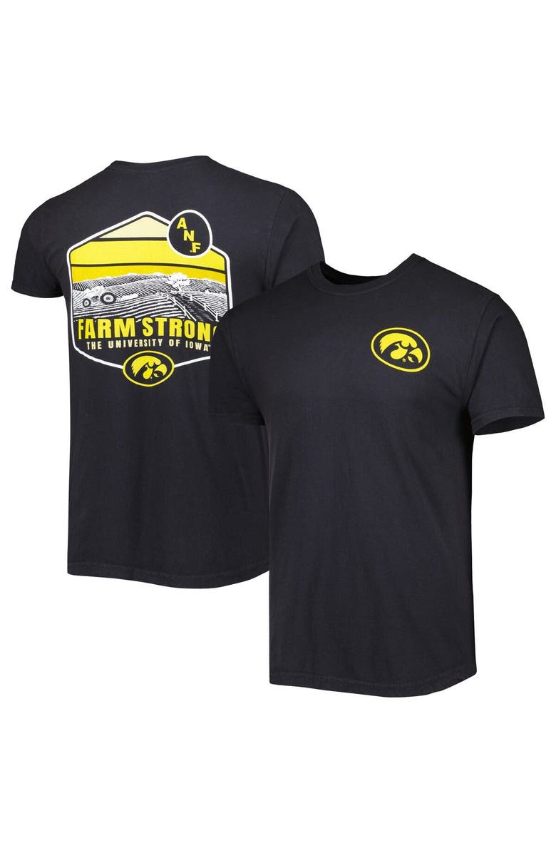 IMAGE ONE Men's Black Iowa Hawkeyes Hyperlocal T-Shirt, Main, color, Black