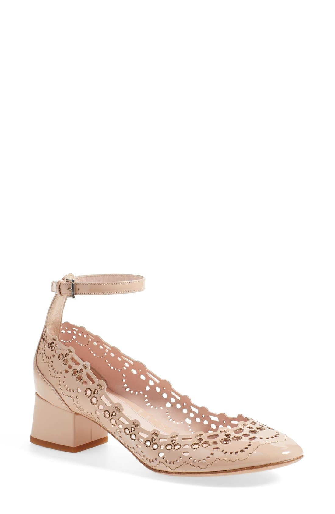 McQueen Alexander McQueen Ankle Strap Pump, Main, color, 