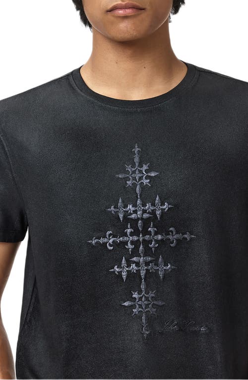 John Varvatos Wrought Iron Organic Cotton Graphic T-shirt In Black