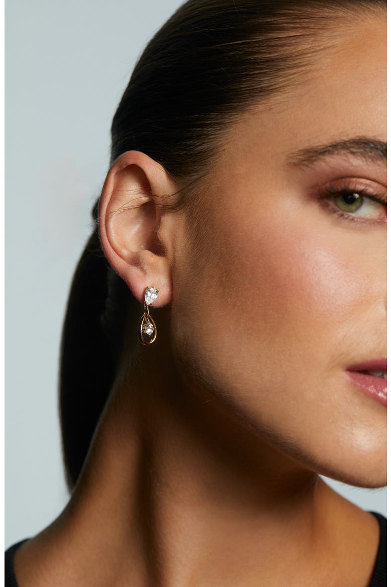 It Girl Short Drop Earrings, Alternate, color, GOLD