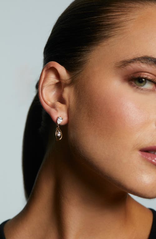 Nadri It Girl Cubic Zirconia Drop Earrings In Gold