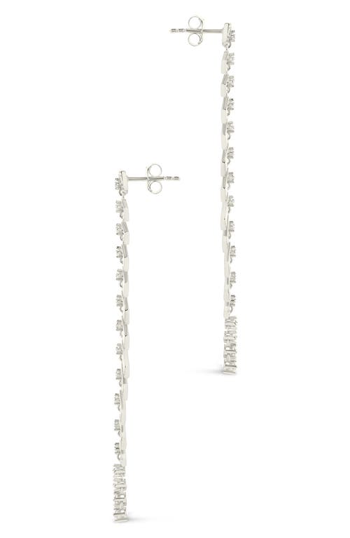 Sterling Forever Gemma Cubic Zirconia Drop Earrings In Silver