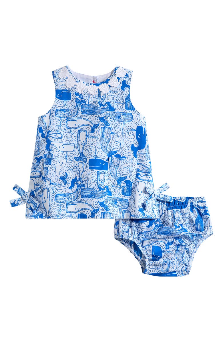 Lilly Pulitzer<sup>®</sup> Lilly Shift & Bloomer Set, Main, color, Nassau Blue Thar She Blows