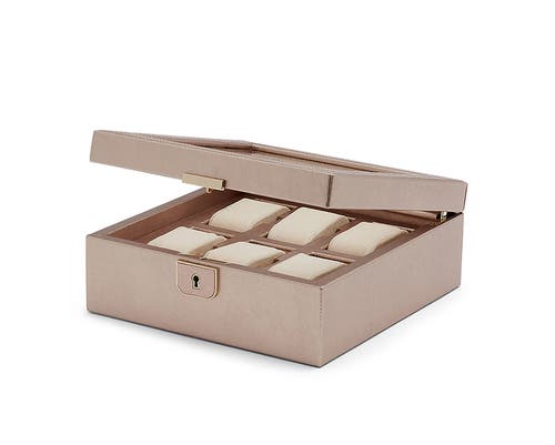 Wolf Palermo 6 Pc Watch Box In Rose Gold