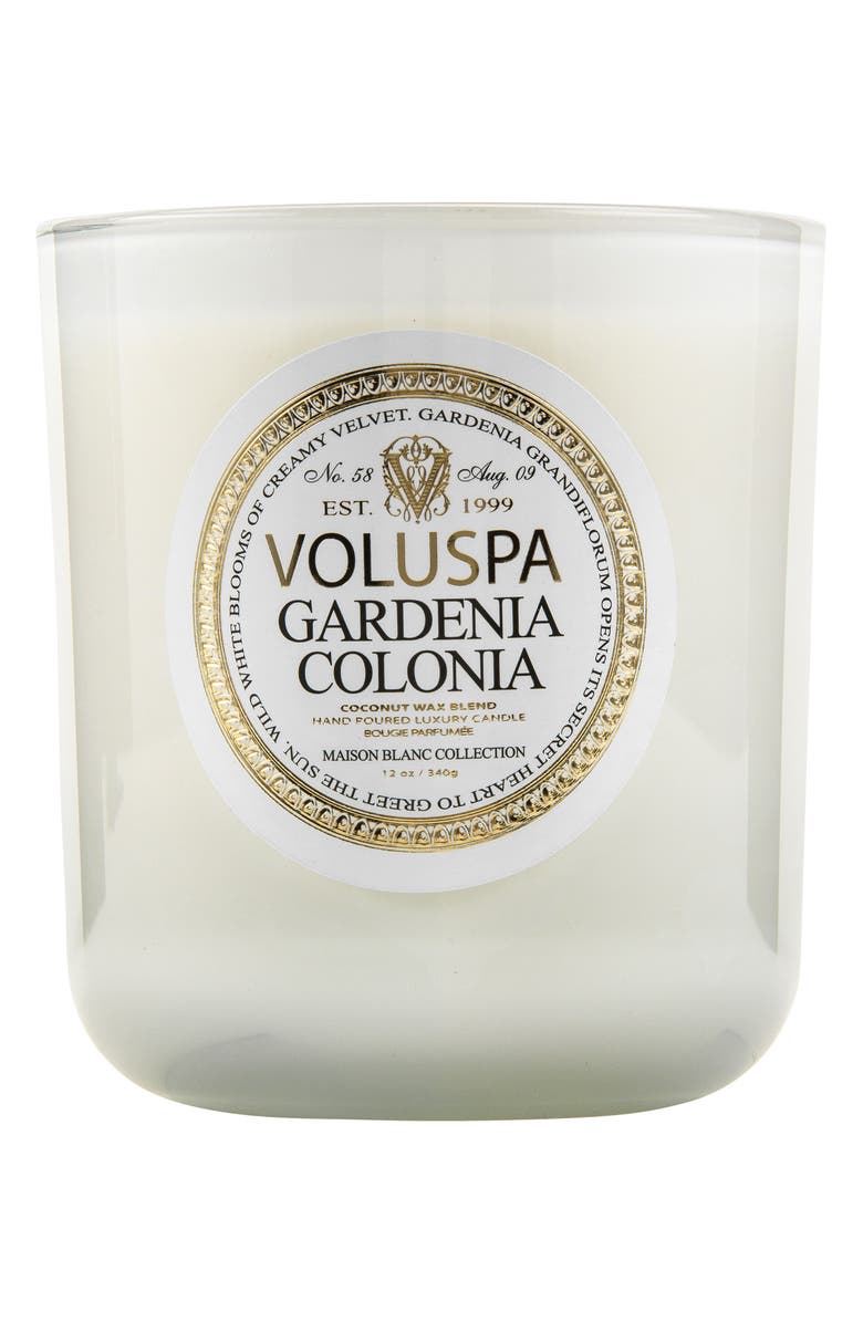Voluspa Maison Blanc Gardenia Colonia Classic Maison Candle, Main, color,