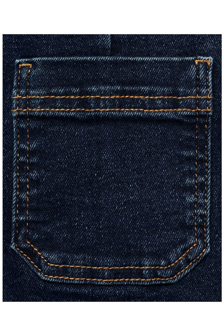 Alex Raw Hem Patch Pocket Crop Flare Jeans, Alternate, color, DARK BLUE