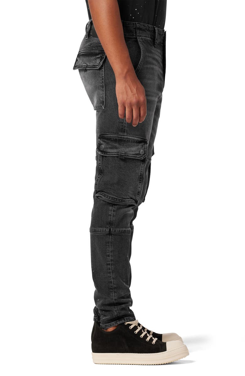 Hudson Jeans Reese Cargo Straight Leg Jeans, Alternate, color, Black Ash
