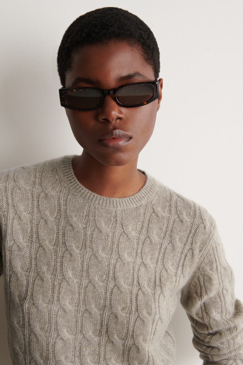 Cable-knit Cashmere Sweater, Alternate, color, BEIGE
