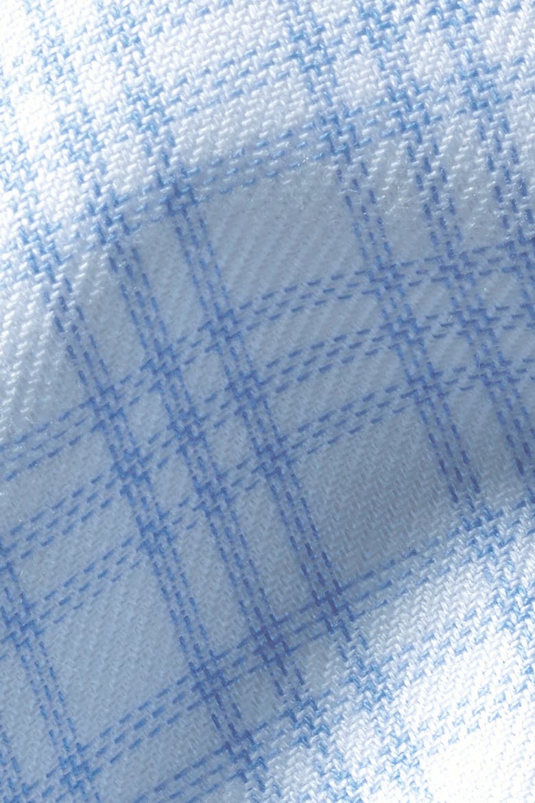 Triple Check Non-Iron Twill Slim Fit Shirt Single Cuff, Alternate, color, Sky Blue