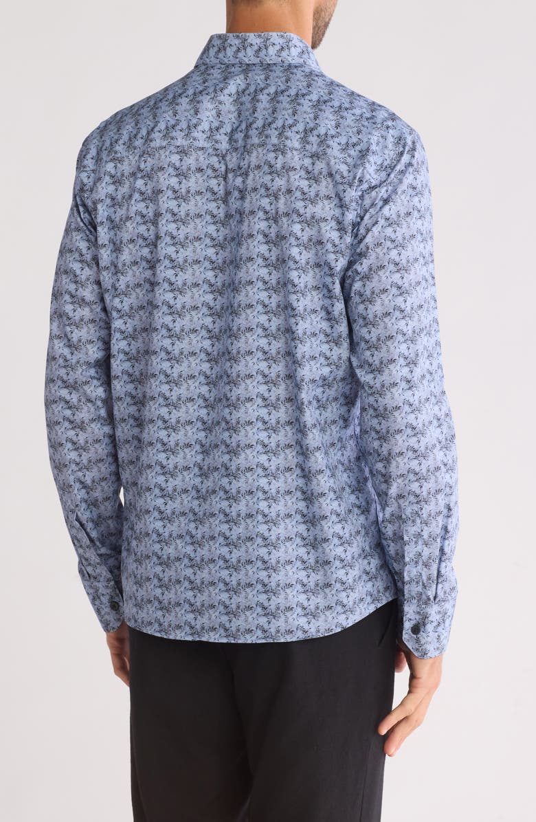 WESTZEROONE Enzo Long Sleeve Woven Button-Down Shirt, Alternate, color, Blue