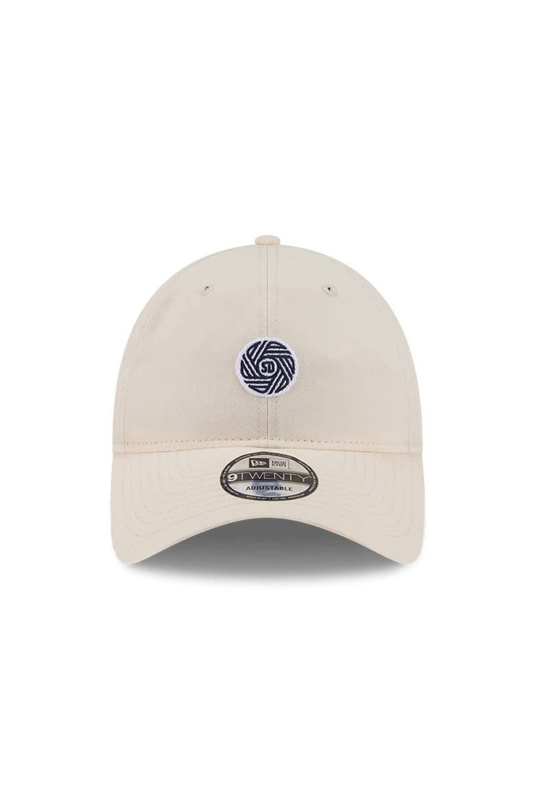 Men's New Era Beige San Diego FC Micro Team Logo 9TWENTY Adjustable Hat, Alternate, color, Beige