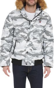 Tommy Hilfiger Arctic Snorkel Faux Fur Trim Bomber Jacket
