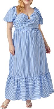 English Factory Starfish Striped Midi Dress
