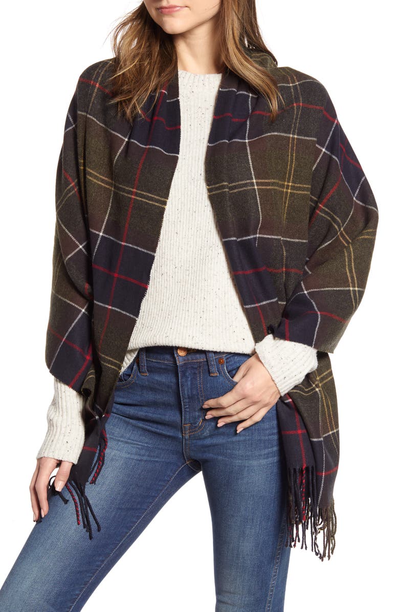 Barbour Hailes Tartan Wrap, Main, color,