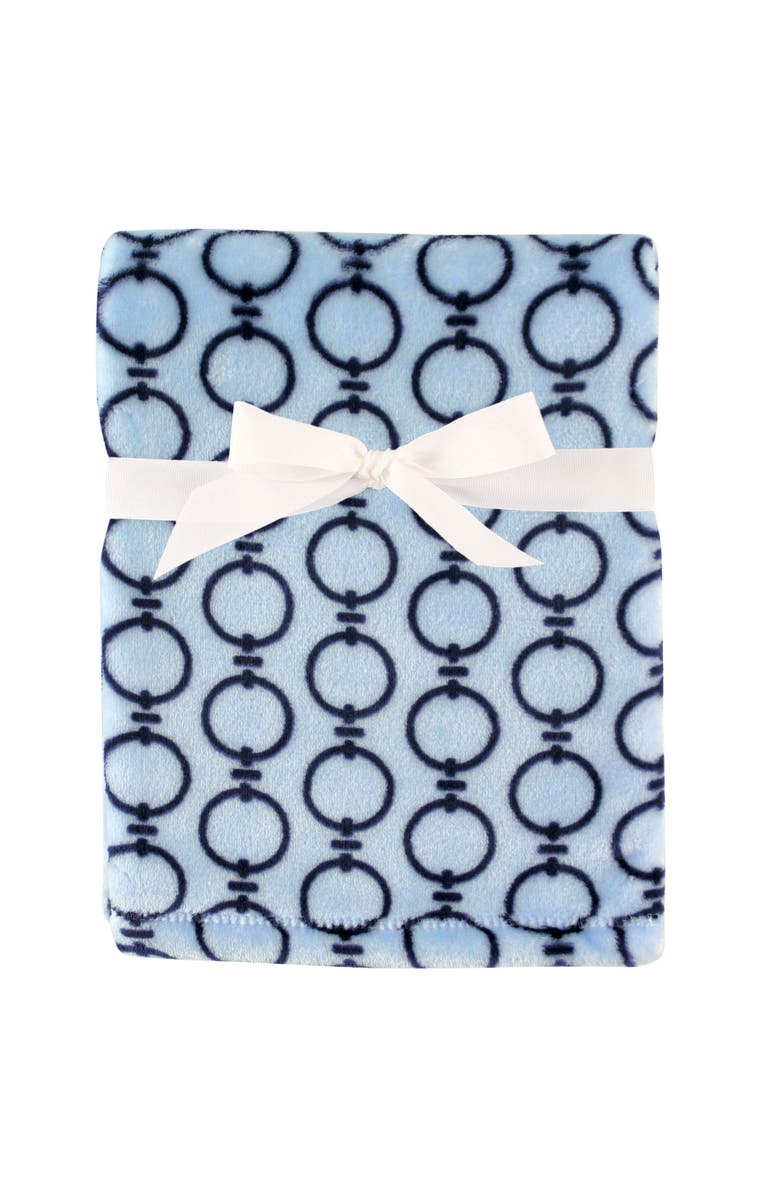 Hudson Baby Luxe Dual-Sided Comfort Blanket Plush & Coral Fleece, Main, color, Links