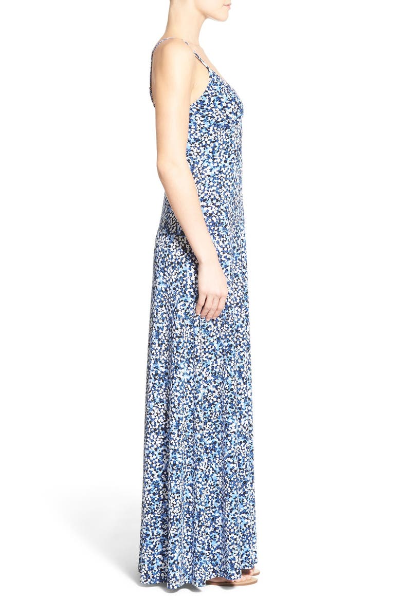 'Chiltington' Print Jersey Maxi Dress, Alternate, color, CREW BLUE