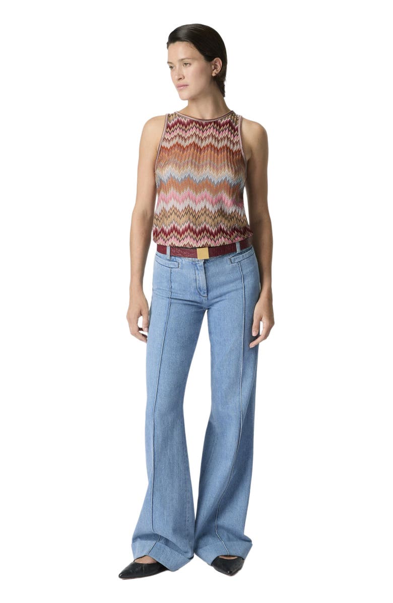 Missoni Snake-pattern Viscose Sleeveless Top, Main, color, Green
Brown