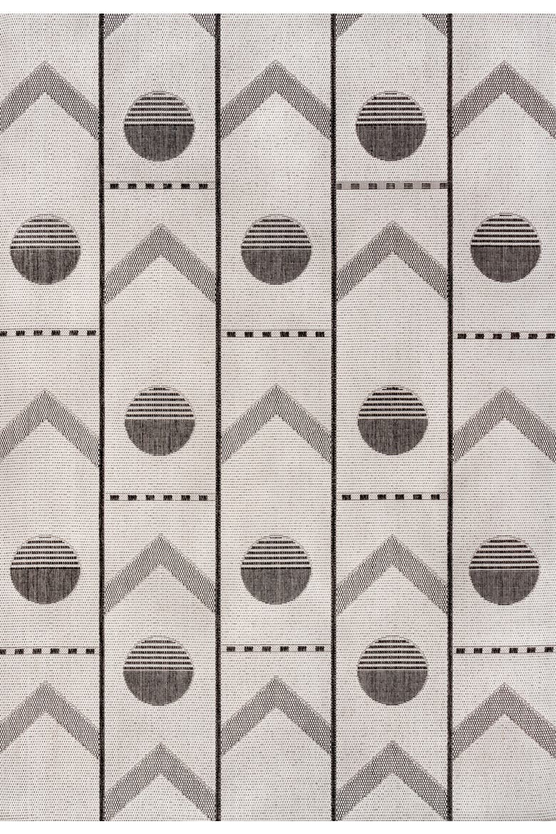 Soren Modern Geometri Indoor/Outdoor Area Rug, Main, color, Cream/Black