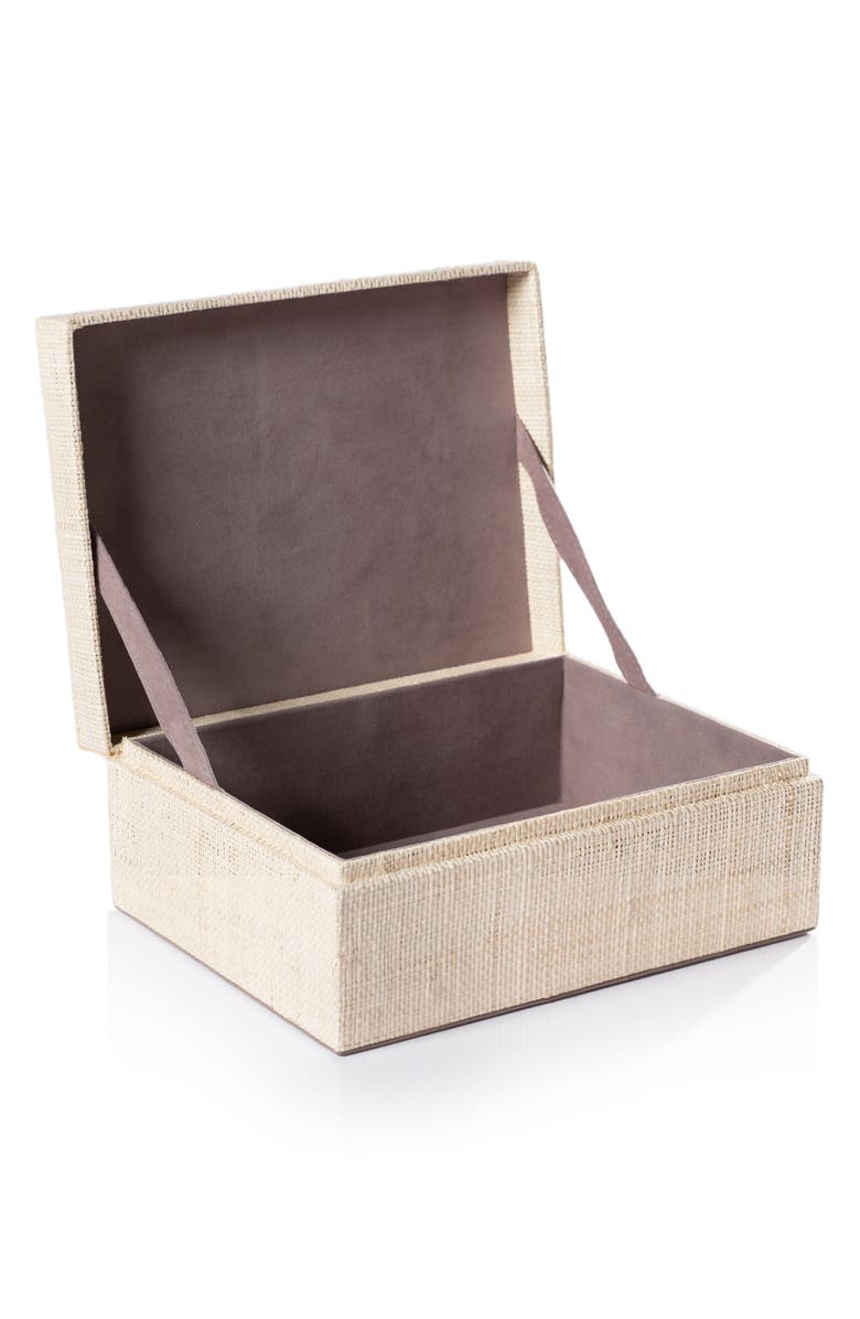 Zodax Canaria Petals Decorative Box, Alternate, color, Beige/ Black