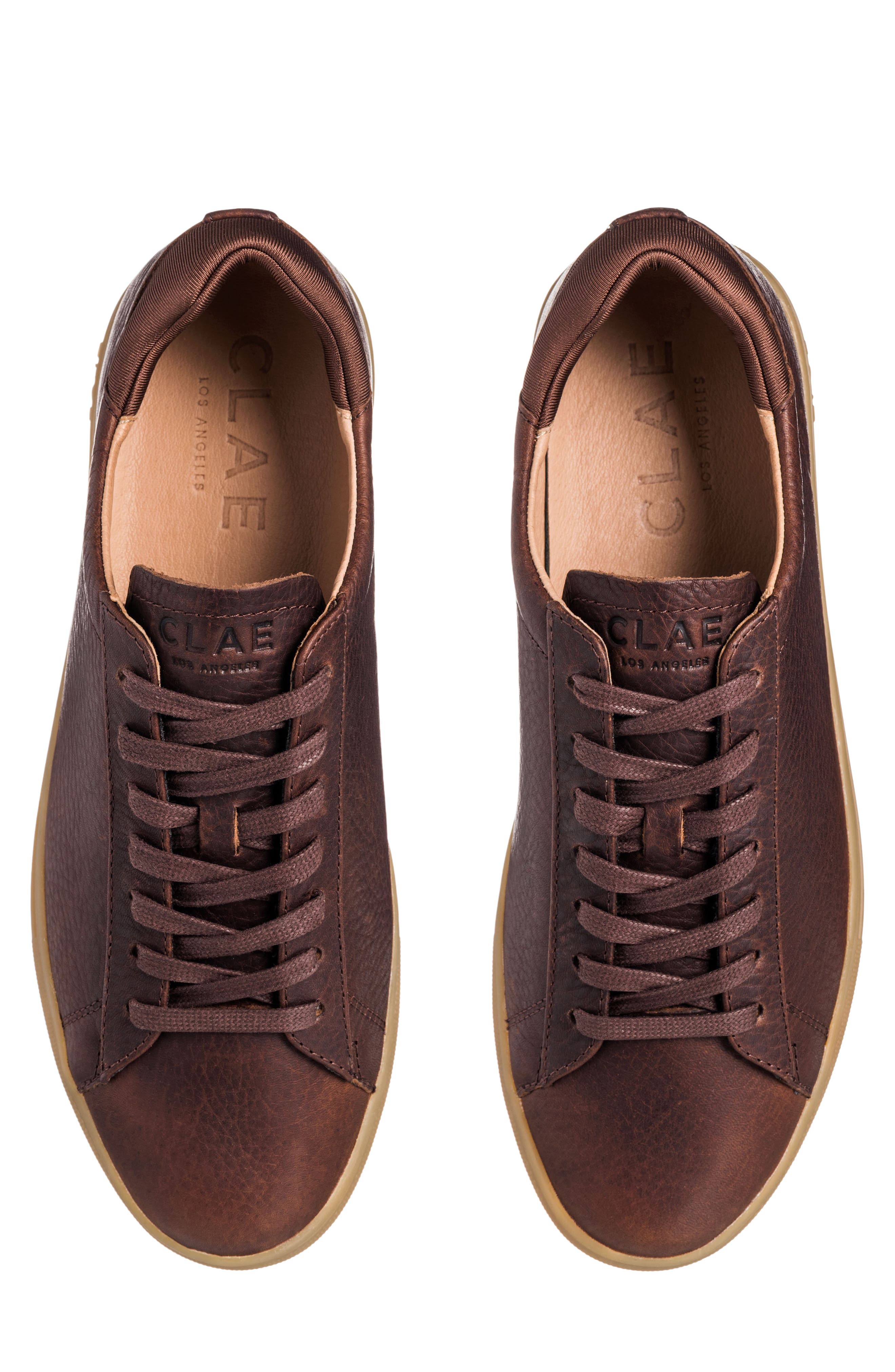 CLAE Bradley Sneaker, Alternate, color, Cocoa Leather Light Gum