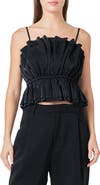Endless Rose Sheen Ruffled<br />Crop Camisole