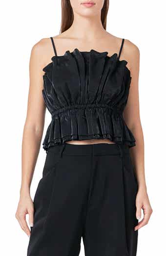 Sheen Ruffled<br />Crop Camisole