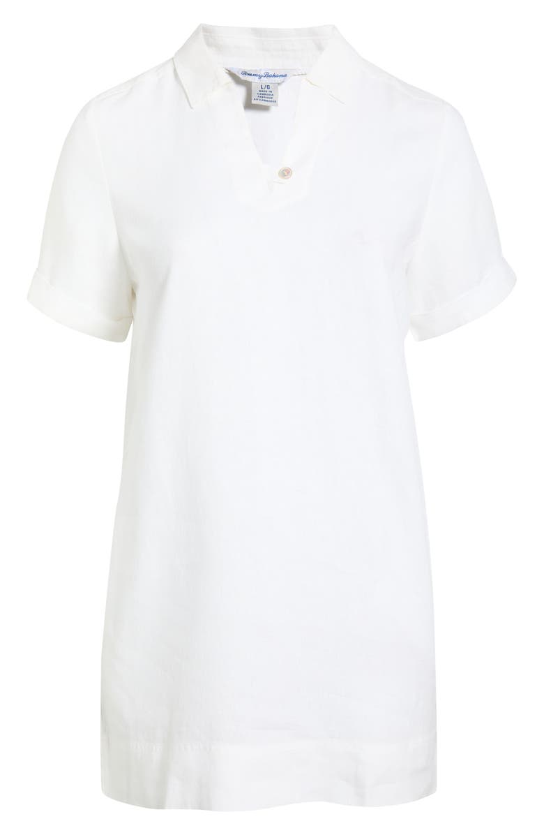 Tommy Bahama Two Palms Linen Polo Dress, Main, color, White