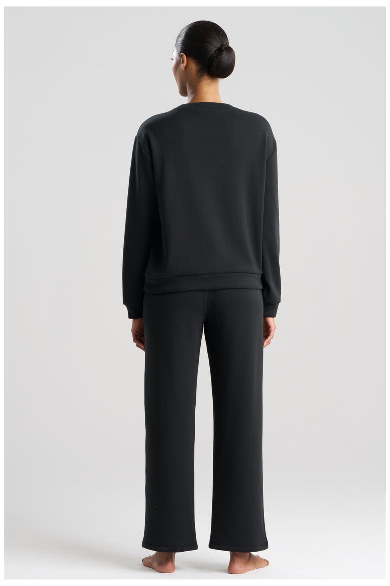 Nova Brushed Knit Everywhere Crew Neck Top, Alternate, color, BLACK