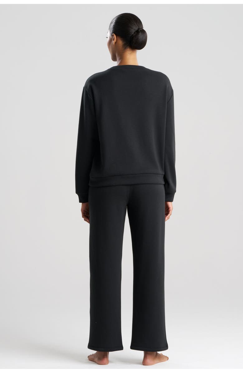 Natori Edit Nova Brushed Knit Everywhere Crew Neck Top, Alternate, color, Black