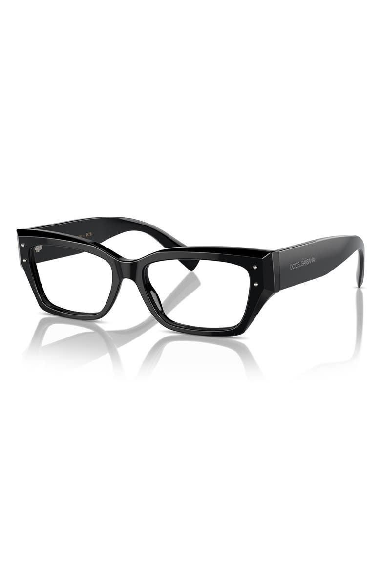 Dolce&Gabbana 53mm Rectangular Reading Glasses, Alternate, color,