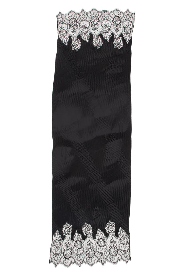 Valentino Lace Plissé Wrap, Main, color, BLACK