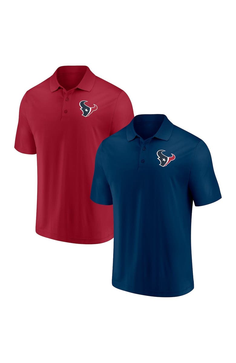 FANATICS Men's Fanatics Branded Navy/Red Houston Texans Home and Away 2-Pack Polo Set, Main, color, 