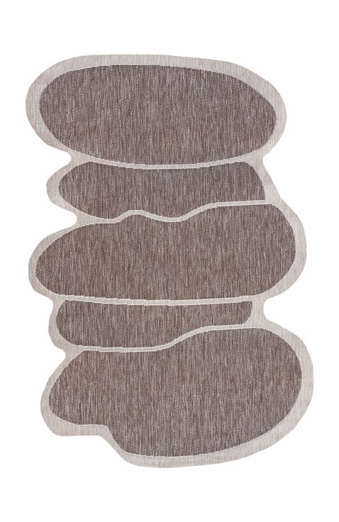 Jasper Modern Rustic Abstract Indoor/Outdoor Shaped Area Rug