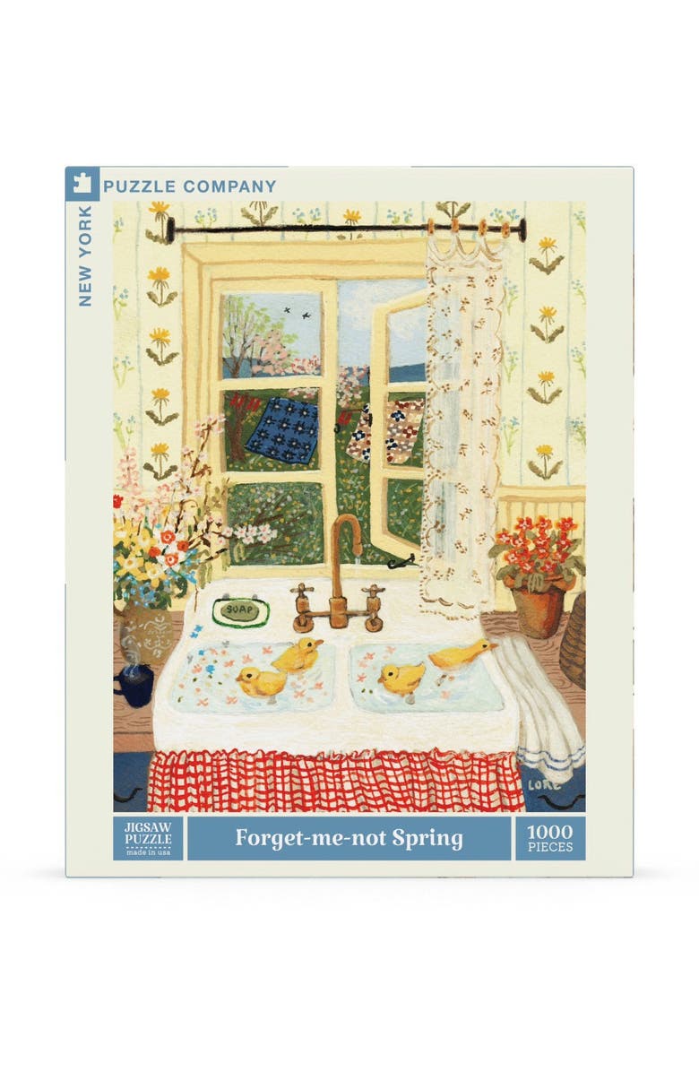 NEW YORK PUZZLE COMPANY Forget-me-not Spring 1000 Piece Puzzle, Main, color, NO COLOR