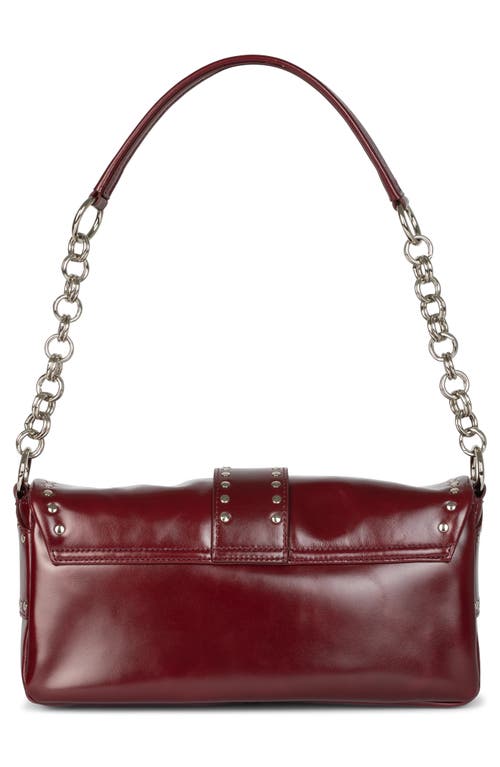 Jeffrey Campbell Night Out Leather Shoulder Bag In Burgundy