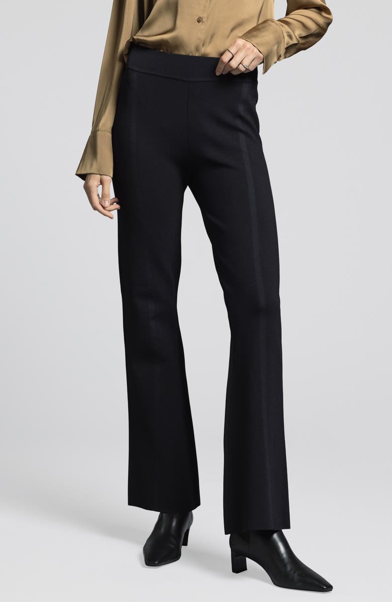 WEEKEND LOS ANGELES Sasha Stripe Flare Pants, Main, color, Black