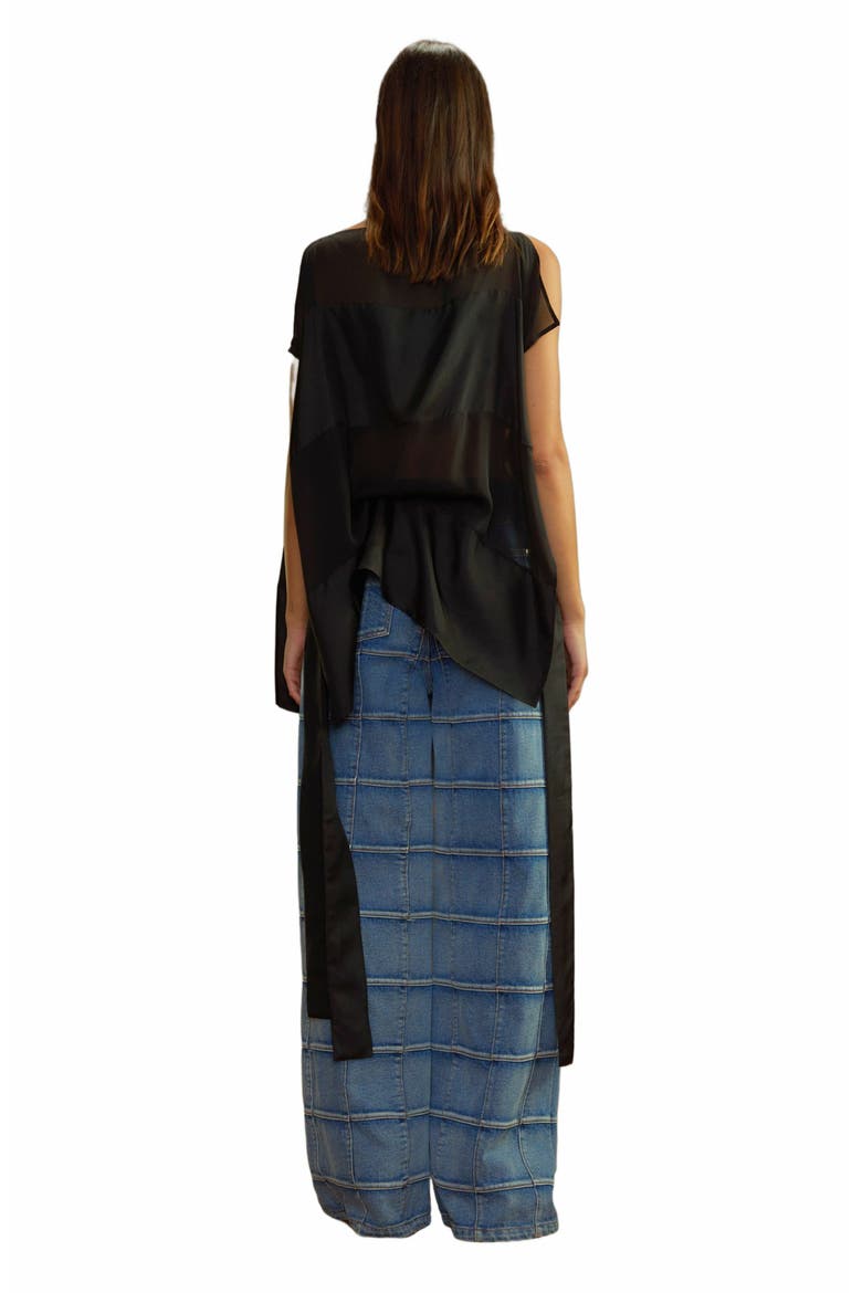 Windswept Silk Blouse, Alternate, color, BLACK