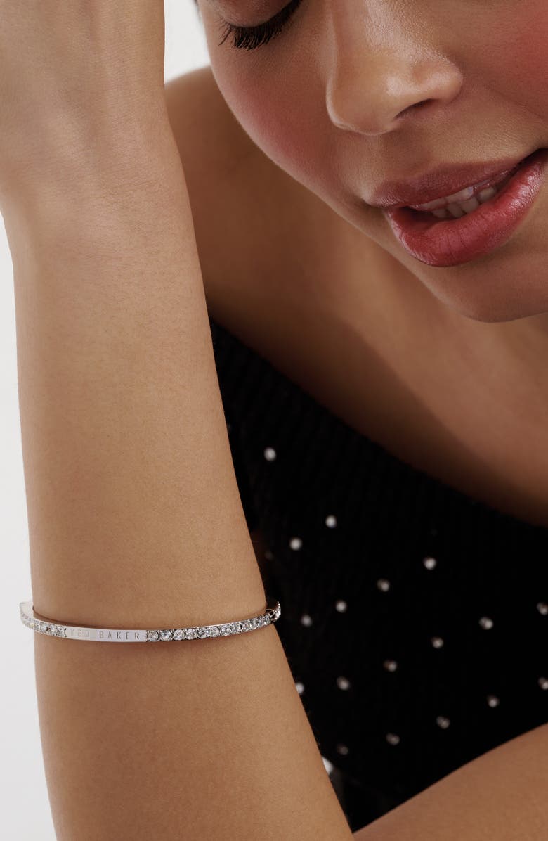 Ted Baker Claudia Narrow Crystal Hinge Bracelet, Alternate, color, Silver Tone / Clear Crystal