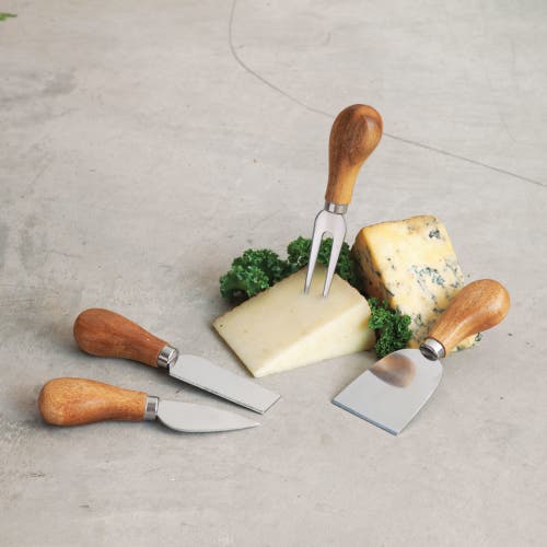 Twine Gourmet Cheese Knives Set Of 4 In Wood
