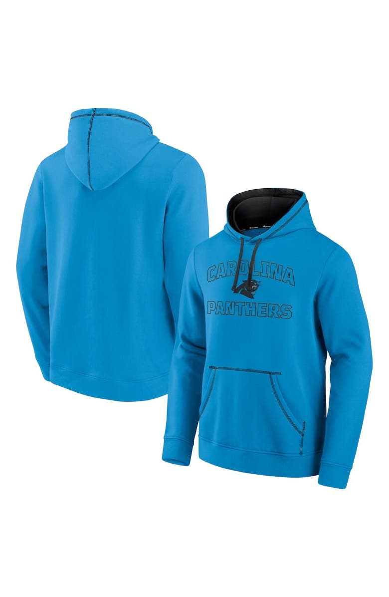 FANATICS Men's Fanatics Branded Blue Carolina Panthers Tiebreaker Pullover Hoodie, Main, color,