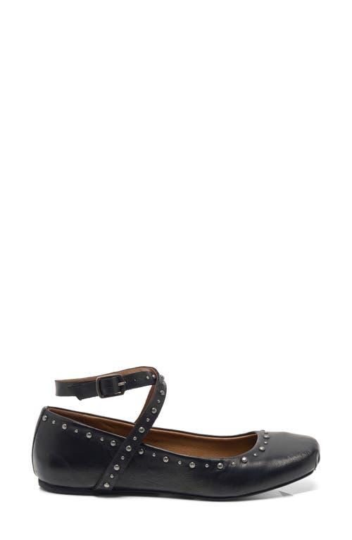 Free People Grace Ankle Strap Ballet Flat In Black