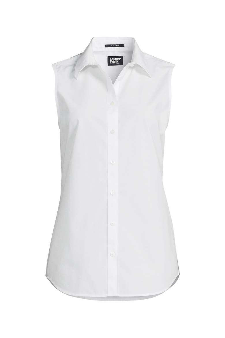 Sleeveless No Iron Shirt, Alternate, color, White