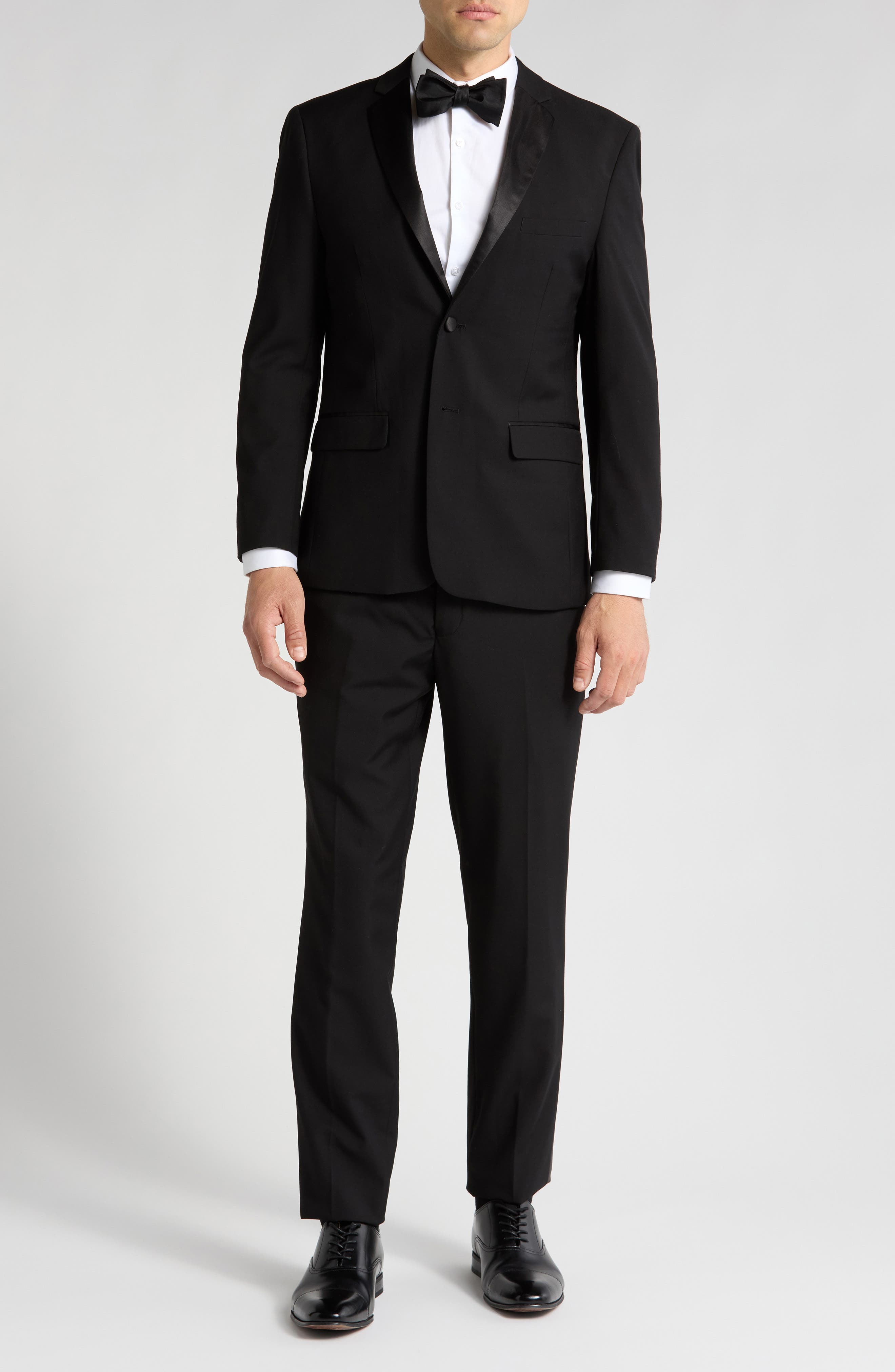 Gino Vitale Satin Notch Lapel Stretch Tuxedo Suit
